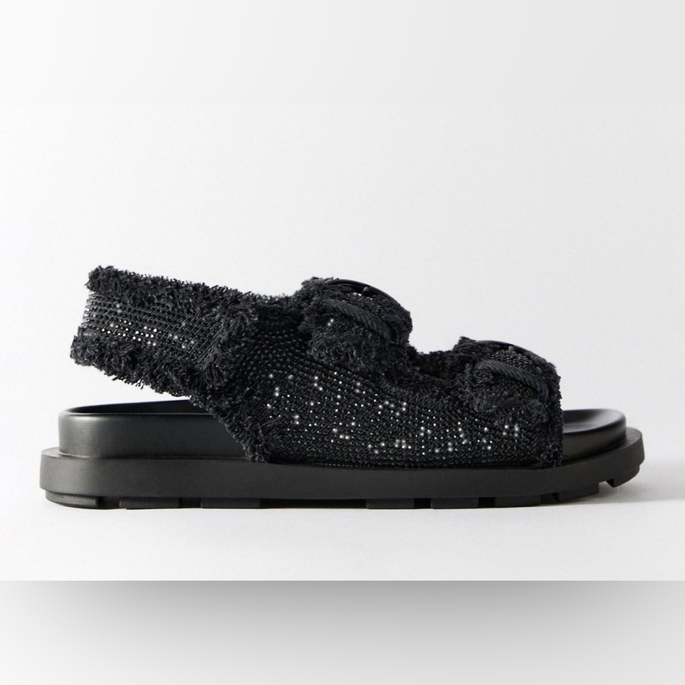 ZARA FLAT FABRIC SANDALS